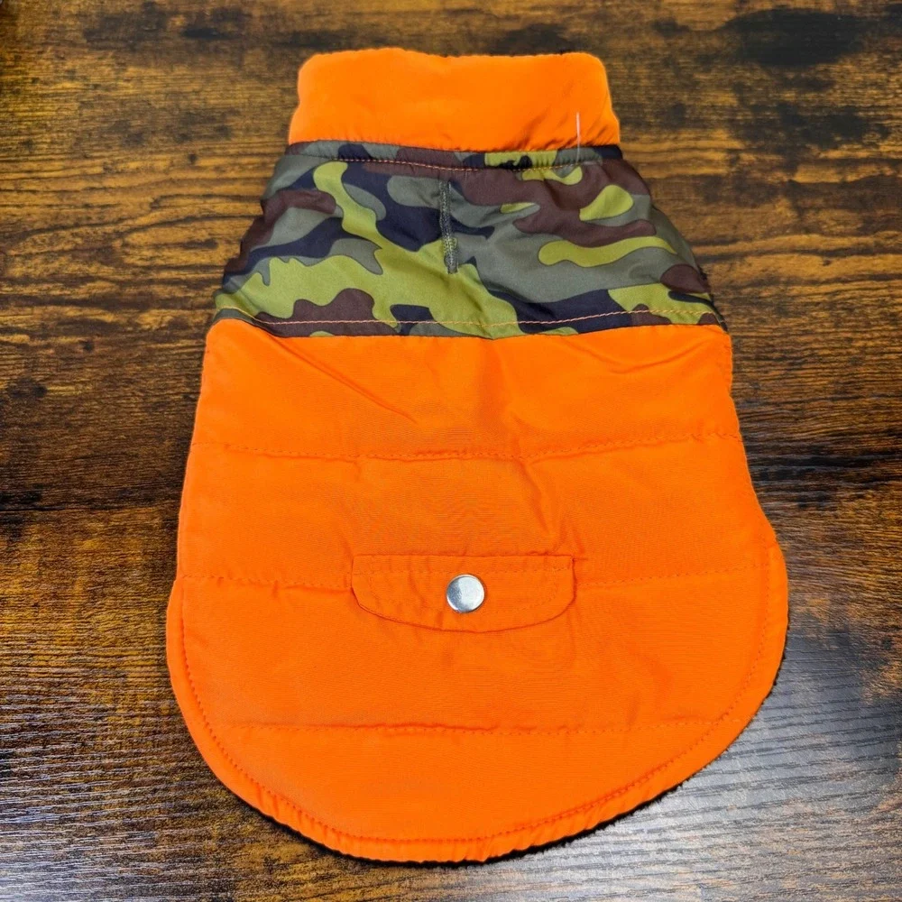 Simply Wag Dog Hunting Vest Size XS Orange Camo Fleece Jacket 2018